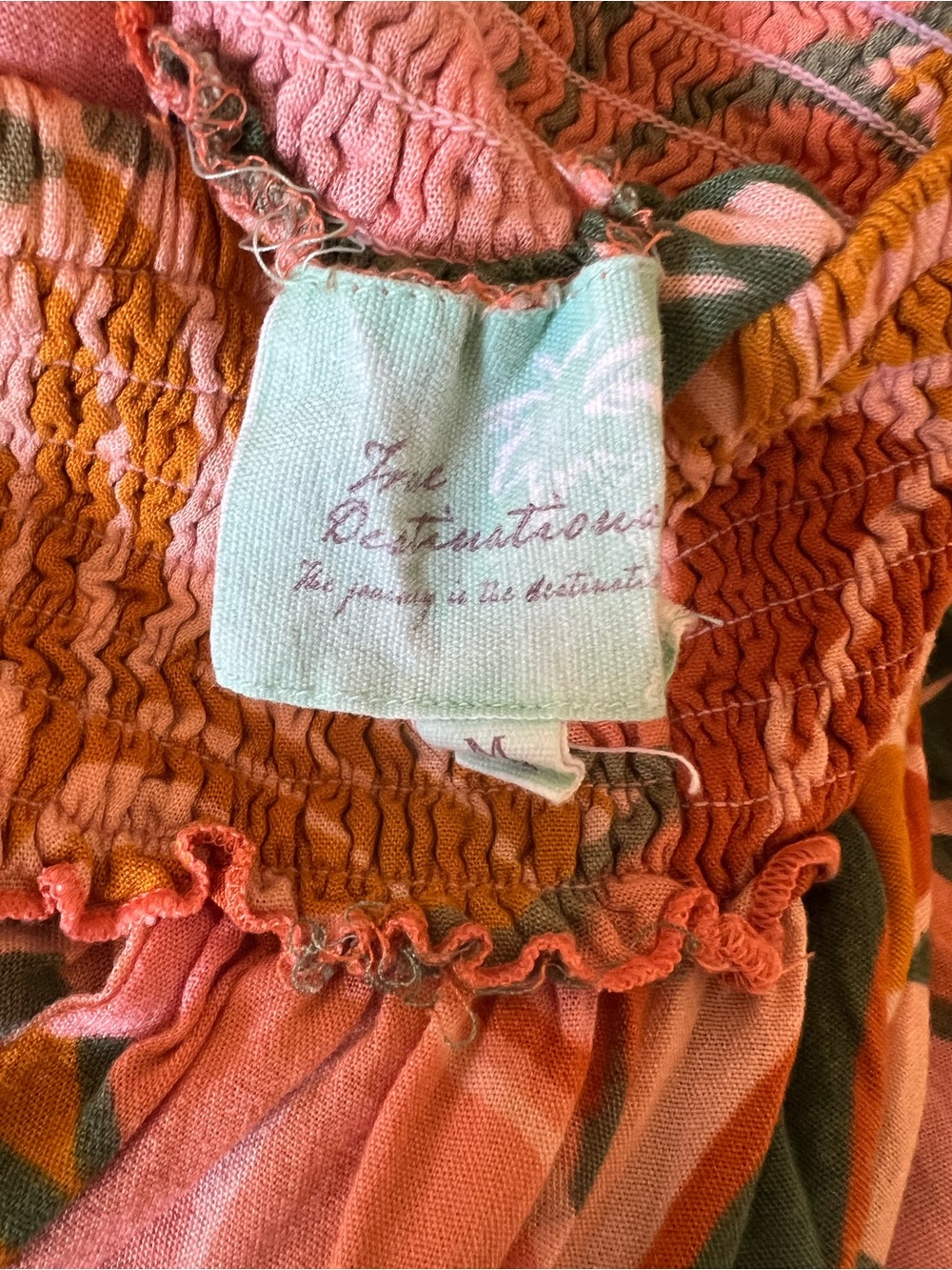 Tropical Print Circle Skirt in Orange, Pink & Green - Picture 7 of 7